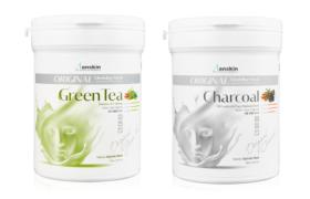 Anskin Modeling Mask - (240g) - Green Tea (1ea) + Charcoal (1ea) Set Anskin Modeling Mask - (240g) - Green Tea (1ea) + Charcoal (1ea) Set