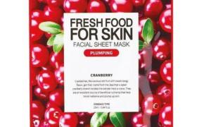 Masque en tissu à la cranberry repulpant Fresh Food Farm Skin