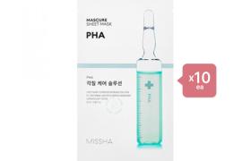 MISSHA Mascure Solution Sheet Mask - PHA - 1pc (10ea) Set MISSHA Mascure Solution Sheet Mask - PHA - 1pc (10ea) Set