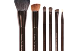 NUSVAN - Ensemble de pinceaux de maquillage en métal - 6pièces