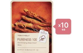 TONYMOLY - Set Feuille de masque Pureness 100 - Red Ginseng (10ea) Set TONYMOLY - Set Feuille de masque Pureness 100 - Red Ginseng (10ea) Set