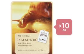 TONYMOLY - Set Feuille de masque Pureness 100 - Snail (10ea) Set TONYMOLY - Set Feuille de masque Pureness 100 - Snail (10ea) Set
