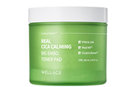 Wellage - Real Cica Calming Tampon de toner Big Embo - 160ml/70pads Wellage - Real Cica Calming Tampon de toner Big Embo - 160ml/70pads