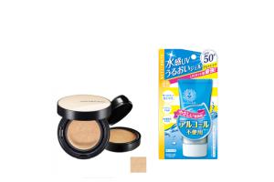 ISEHAN - Kiss Me Sunkiller Perfect Water Essence SPF50+ PA++++ - 50g X Jung Saem Mool - Essential Skin Nuder Cushion - 14g+14g