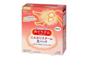 Kao - Pack de pieds MegRhythm Gradual Steam non parfumé - 6pièce Kao - Pack de pieds MegRhythm Gradual Steam non parfumé - 6pièce