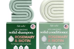 KITSCH - Shampoing et après-shampoing volumisants au romarin et à la biotine - 91g+77g