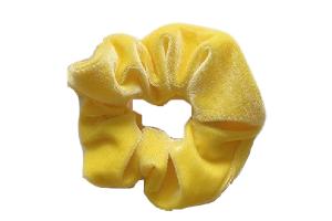 MsBlossom - Élastique à cheveux en velours - 1pièce - Jaune