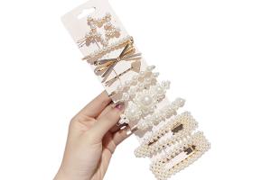 MsBlossom - Pinces à cheveux en fausse perle - 1set(10pièces) -... MsBlossom - Pinces à cheveux en fausse perle - 1set(10pièces) -...