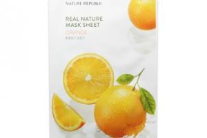 NATURE REPUBLIC - Nature réelle, Masque feuille - Orange - 1pièce