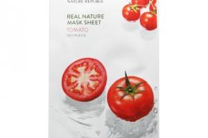 NATURE REPUBLIC - Nature réelle, Masque feuille - Tomate - 1pièce NATURE REPUBLIC - Nature réelle, Masque feuille - Tomate - 1pièce