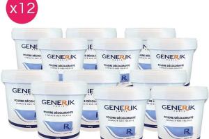 Pack de 12 poudres de décoloration bleue GENERIK 500G