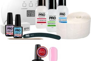 Pack Mollon + Lampe 48 watts Mini Vernis Semi-Permanent Hybrid Shine Mollon Pro 8ml 215