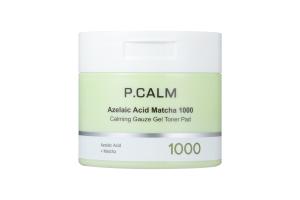 P.CALM - Disques toniques apaisants en gaze de gel Matcha 1000 à l'acide azélaïque - 110g /60ea
