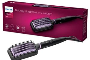 Philips BHH880/00 Brosse lissante chauffante StyleCare Essential, Zone de brossage ultra-large, Technologie ThermoProtect, Revêtement en céramique tourmaline Philips BHH880/00 Brosse lissante chauffante StyleCare Essential, Zone de brossage ultra-large, Technologie ThermoProtect, Revêtement en céramique tourmaline