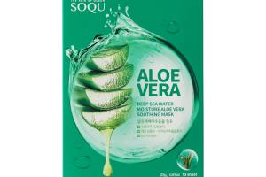 SOQU - Masque apaisant à l'aloe vera Deep Sea Water Moisture - 23g*10 sheets SOQU - Masque apaisant à l'aloe vera Deep Sea Water Moisture - 23g*10 sheets