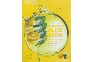 SOQU - Masque éclaircissant à l'aloe vera et à la vitamine C - 23g*10 sheets