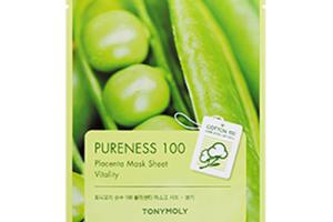TONY MOLY - Pureness 100, Feuille de masque - Placenta - 1pièce