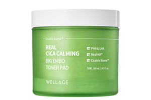 Wellage - Real Cica Calming Tampon de toner Big Embo - 160ml/70pads