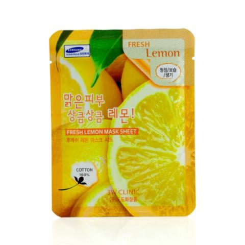 3W Clinic - Feuille de masque au citron frais - 1pièce 3W Clinic - Feuille de masque au citron frais - 1pièce