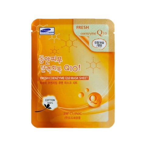3W Clinic - Feuille de masque fraîche Coenzyme Q10 - 1pièce 3W Clinic - Feuille de masque fraîche Coenzyme Q10 - 1pièce