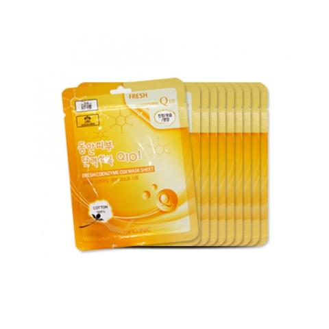 3W Clinic - Feuille de masque frais - Co-enzyme Q10 - 10pièce