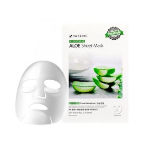 3W Clinic - Masque en feuille Aloe Essential Up - 1pièce 3W Clinic - Masque en feuille Aloe Essential Up - 1pièce