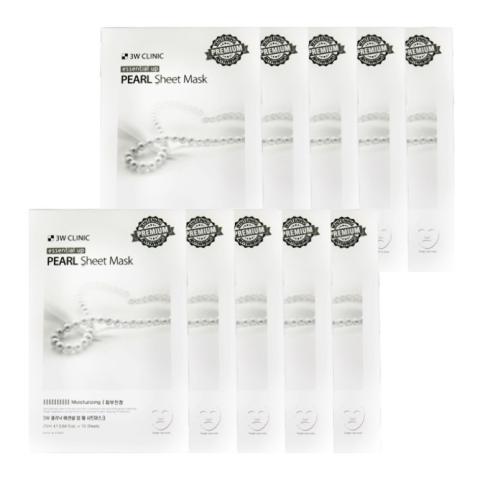 3W Clinic - Perle Essentiel jusqu'à, Masque feuille - 1pack (10pièces)