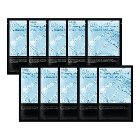 Abib - Masque en feuille gommeuse - Hyaluron Sticker - 10pièces