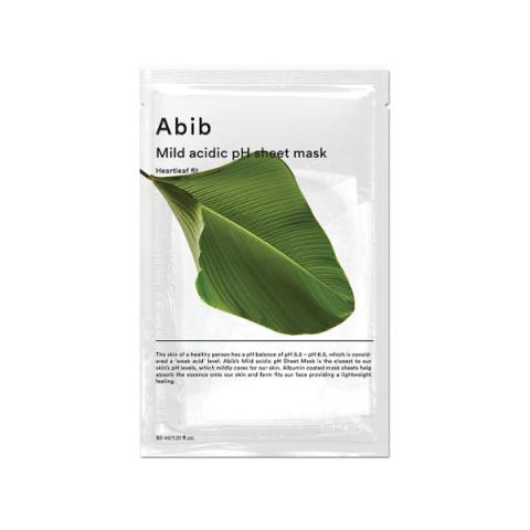 Abib - Masque en feuille de pH acide doux - Heartleaf Fit - 1pièce Abib - Masque en feuille de pH acide doux - Heartleaf Fit - 1pièce