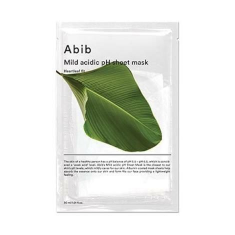 Abib - Mild Acidic pH Sheet Mask - Coupe Heartleaf - 5pièces Abib - Mild Acidic pH Sheet Mask - Coupe Heartleaf - 5pièces
