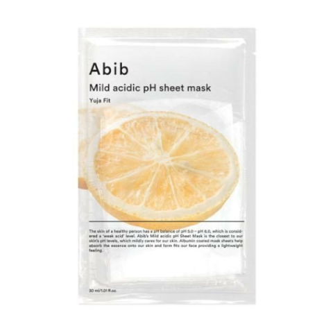 Abib - Mild Acidic pH Sheet Mask - Yuja Fit - 5pièces Abib - Mild Acidic pH Sheet Mask - Yuja Fit - 5pièces