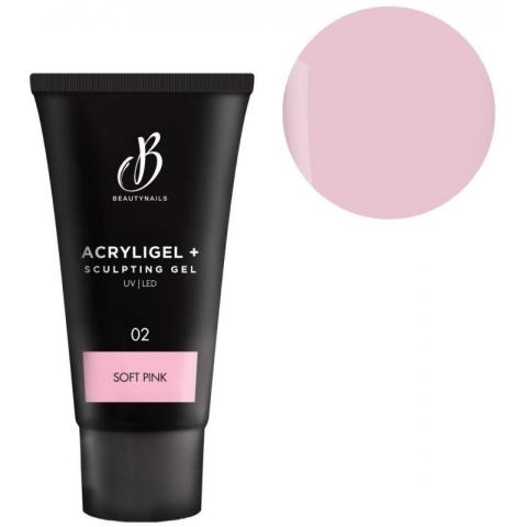 Acryligel+ tube soft pink BeautyNails 30g Acryligel+ tube soft pink BeautyNails 30g