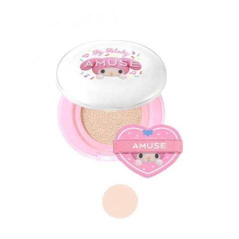 Amuse - Coussin perfecteur de peau céramique SPF40 PA++ (Édition spéciale My Melody &amp; Kuromi) - 15g - 01 Porcelain