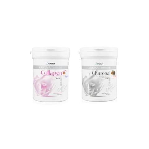 Anskin - Modeling Mask - (240g) - Collagen (1ea) + Charcoal (1ea) Set Anskin - Modeling Mask - (240g) - Collagen (1ea) + Charcoal (1ea) Set