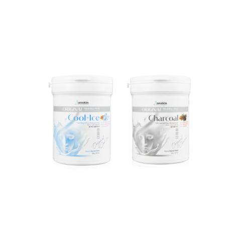 Anskin - Modeling Mask - (240g) - Cool-Ice (1ea) + Charcoal (1ea) Set Anskin - Modeling Mask - (240g) - Cool-Ice (1ea) + Charcoal (1ea) Set