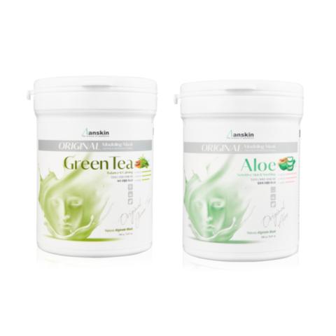 Anskin Modeling Mask - (240g) - Green Tea (1ea) + Aloe (1ea) Set