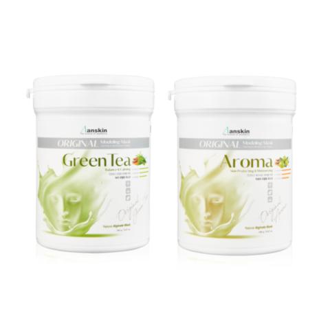 Anskin Modeling Mask - (240g) - Green Tea (1ea) + Aroma (1ea) Set Anskin Modeling Mask - (240g) - Green Tea (1ea) + Aroma (1ea) Set
