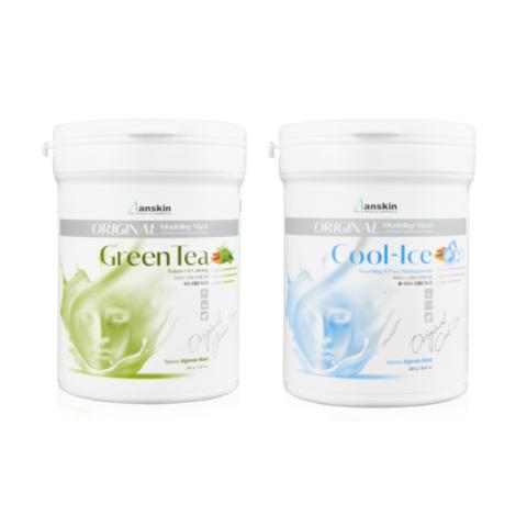 Anskin Modeling Mask - (240g) - Green Tea (1ea) + Cool-Ice (1ea) Set Anskin Modeling Mask - (240g) - Green Tea (1ea) + Cool-Ice (1ea) Set