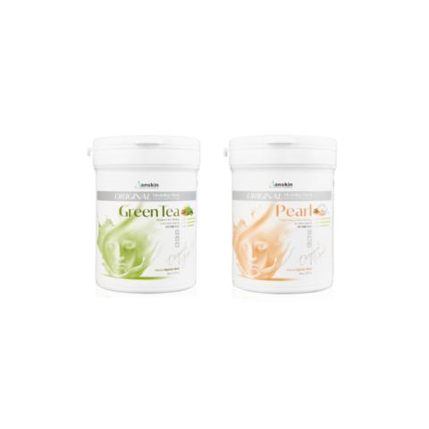 Anskin - Modeling Mask - (240g) - Green Tea (1ea) + Pearl (1ea) Set Anskin - Modeling Mask - (240g) - Green Tea (1ea) + Pearl (1ea) Set