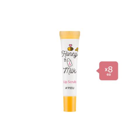 A'PIEU Honey & Milk Lip Scrub - 8ml (8ea) Set A'PIEU Honey & Milk Lip Scrub - 8ml (8ea) Set