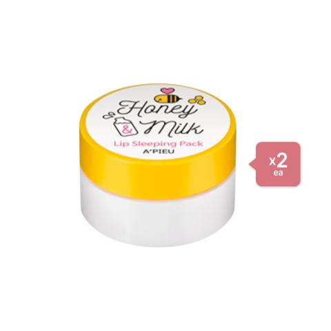 A'PIEU Honey & Milk Lip Sleeping Pack/6.7g (2ea) Set A'PIEU Honey & Milk Lip Sleeping Pack/6.7g (2ea) Set