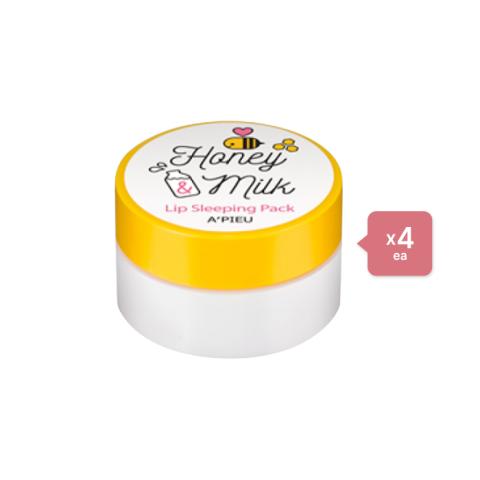 A'PIEU Honey & Milk Lip Sleeping Pack/6.7g (4ea) Set A'PIEU Honey & Milk Lip Sleeping Pack/6.7g (4ea) Set