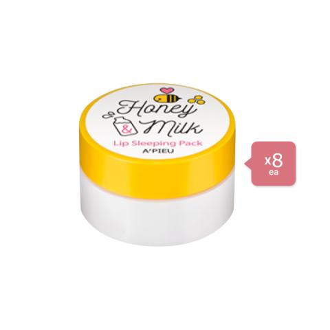 A'PIEU Honey & Milk Lip Sleeping Pack/6.7g (8ea) Set A'PIEU Honey & Milk Lip Sleeping Pack/6.7g (8ea) Set