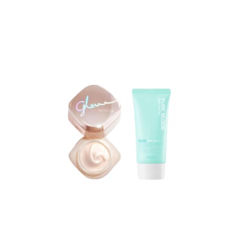 A'PIEU - Pure Block Aqua Sun Gel SPF50+ PA+++ X MISSHA - Glow Skin Balm - 50ml A'PIEU - Pure Block Aqua Sun Gel SPF50+ PA+++ X MISSHA - Glow Skin Balm - 50ml