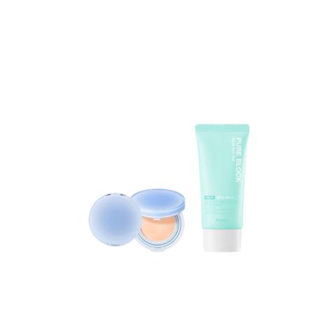 A'PIEU - Pure Block Aqua Sun Gel SPF50+ PA+++ X Romand - Bare Water Cushion - 20g - 21 Pure A'PIEU - Pure Block Aqua Sun Gel SPF50+ PA+++ X Romand - Bare Water Cushion - 20g - 21 Pure