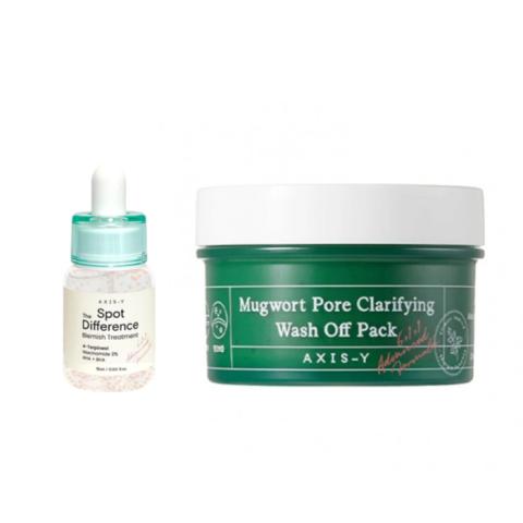 AXIS-Y Mugwort Pore Clarifying Wash Off Pack X Spot The Difference