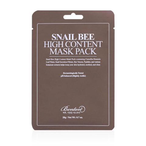 Benton - Pack de masques à haut contenu Snail Bee - 1pièce Benton - Pack de masques à haut contenu Snail Bee - 1pièce