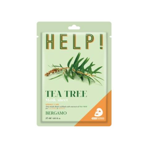 Bergamo - Aider! Paquet de masques - 1pièce - Tea Tree