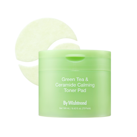 ByWishtrend - Tampon tonique apaisant au thé vert et aux céramides - 190 ml/70 Pads