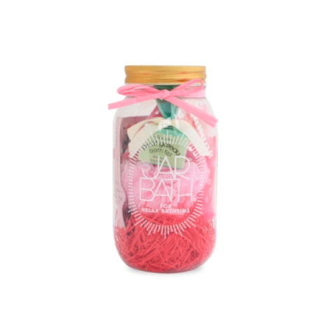 CHARLEY - Ensemble-cadeau de sel de bain en pot - 6pièces - Pink CHARLEY - Ensemble-cadeau de sel de bain en pot - 6pièces - Pink